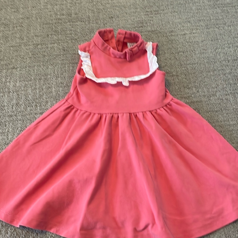 Janie & Jack pink sleeveless cotton dress sz4T